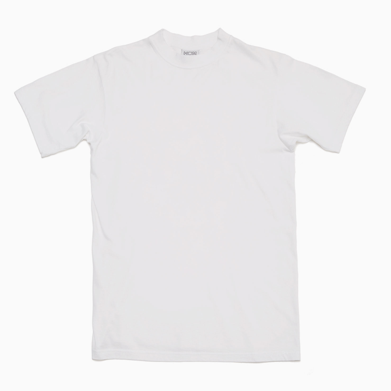 Hom- T-Shirt  U Ausschnitt Weiss
